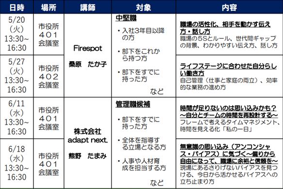 日程表